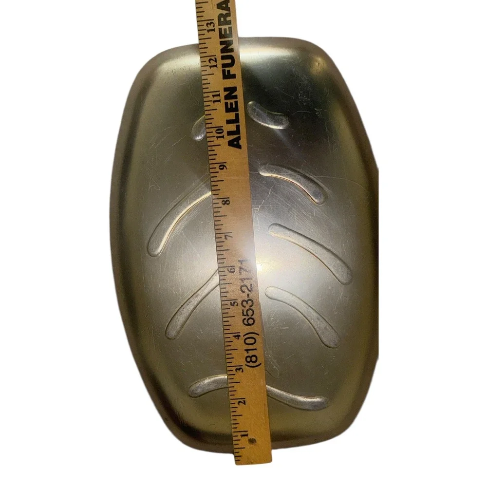 Nordic Ware Steak Platter Holder Aluminum Plate With Embossed Fish Design